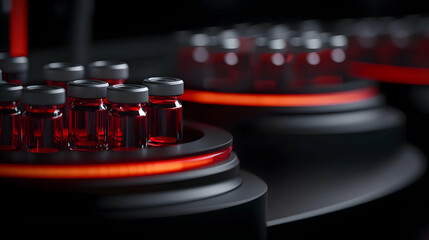 Medical Vials On Automated Production Line