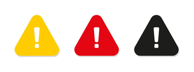 Hazard alert vector graphic for workplace safety signage. Danger warning sign vector illustration for risk prevention. Clean and professional triangle exclamation mark design for informative visuals.
