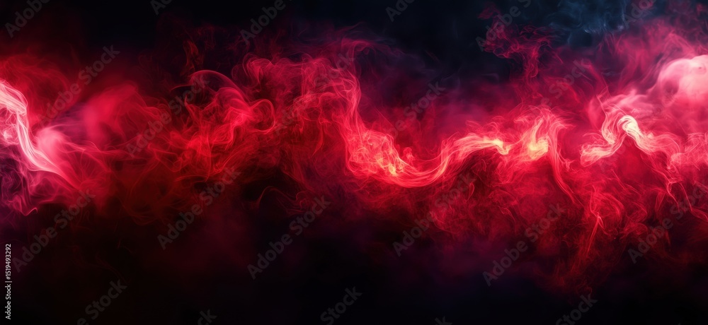Poster red and black abstract smoke background with flowing patterns and textures