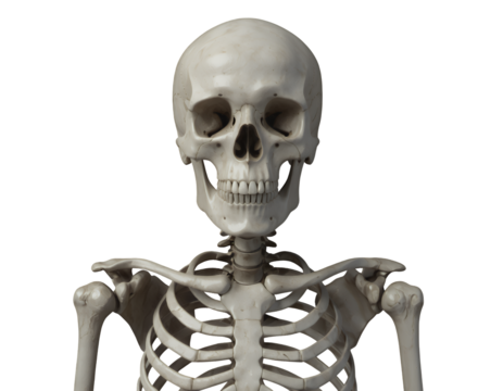 Human Skeleton, Isolated Transparent Background, Medical Design Element