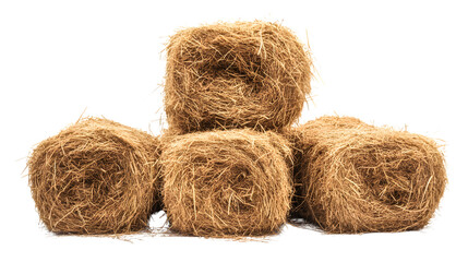 Stack of Hay Isolated on Tranasparent Background: Versatile Image for Design Projects