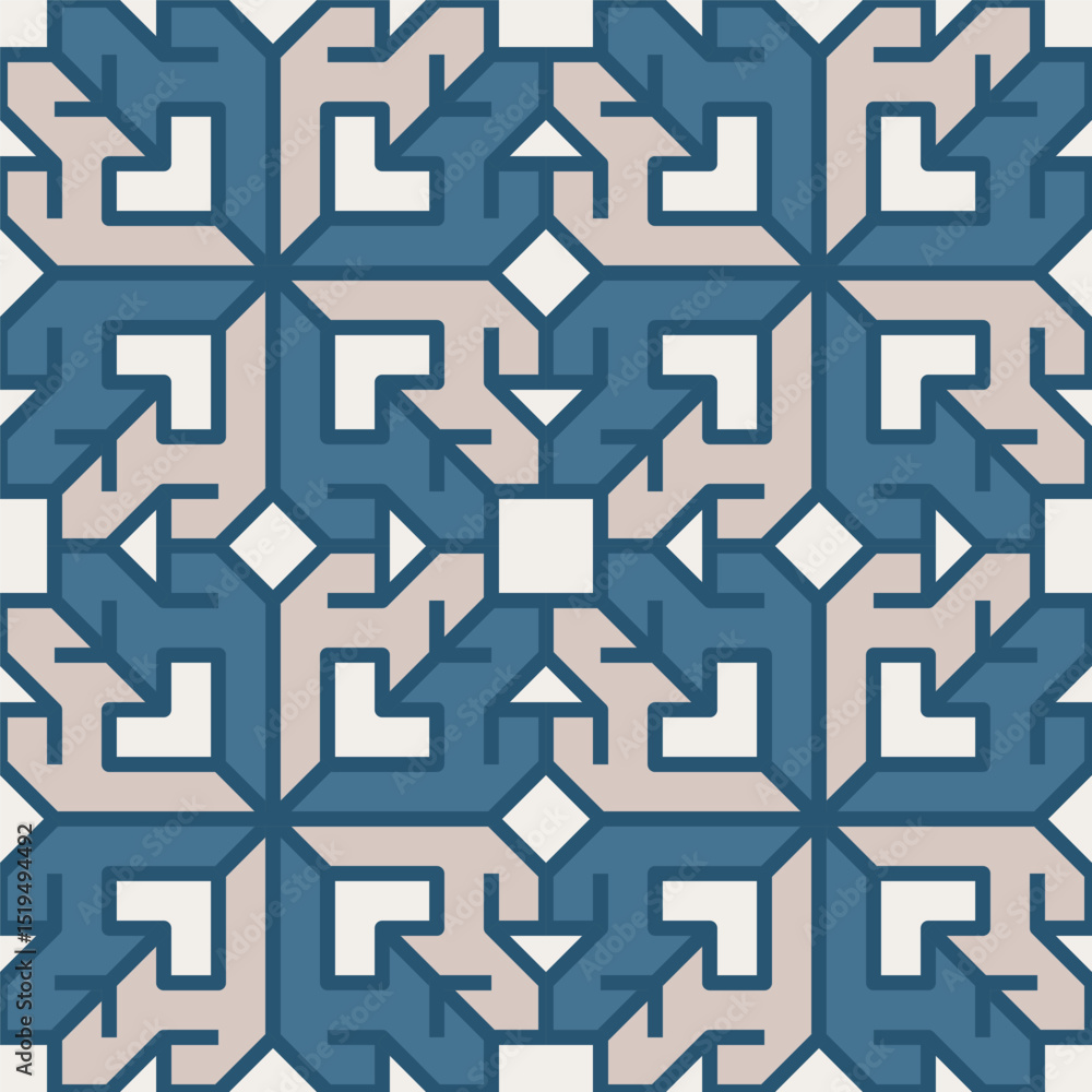 Aufkleber geometric line art repeating textile design pattern abstract graphic