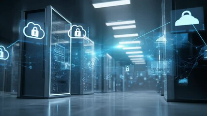 Data center, control server and cyber security concept - Technology and cloud storage concept- AI generative  - Powered by Adobe