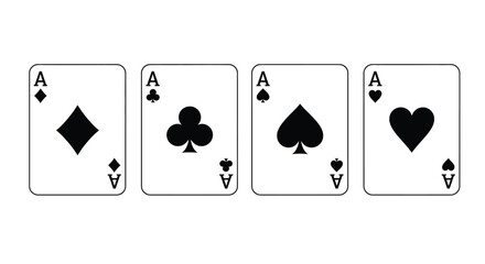 Play card icon set. Vector illustration