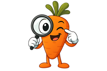 Curious Carrot Character Illustration A Fun, Detailed Look at Healthy Eating Habits