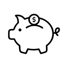 Obraz premium Piggy bank with a dollar sign symbolizing savings and financial planning for the future