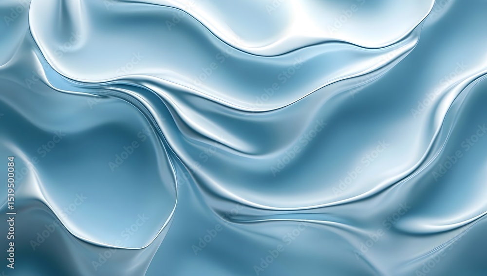 Poster abstract blue background with smooth waves and soft lines, creating an elegant and modern wallpaper 