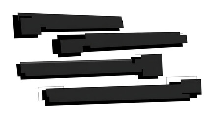 Pixelated graphic design elements