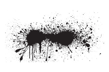 Fototapeta premium ink splat background, brush splatter black and white ,paint splatter vector, watercolor splatter