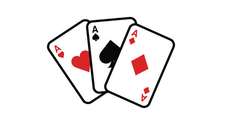 poker card icon vector design template in white background