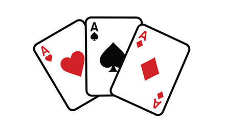 poker card icon vector design template in white background