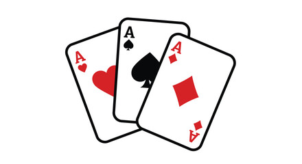 poker card icon vector design template in white background