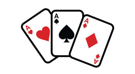 poker card icon vector design template in white background