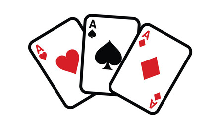 poker card icon vector design template in white background