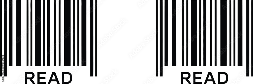 Poster two identical barcodes with the word read printed below each on a white background in a simple desig