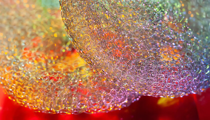 Abstract texture. Metallic color abstract. Shiny twisted metal wire. Selective focus