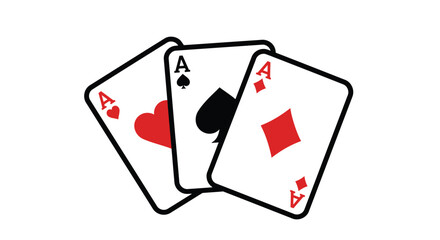 poker card icon vector design template in white background