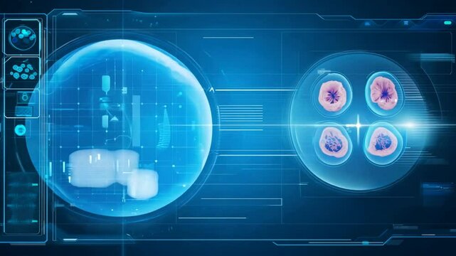 Abstract digital globe display interface