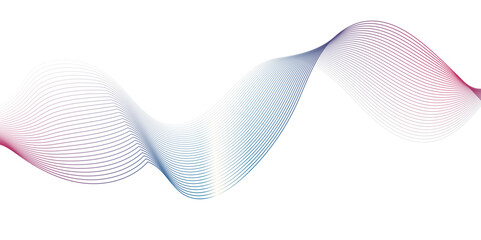  abstract image of a flowing wave or ribbon on a clean white background.The wave should exhibit a subtle gradient,transitioning from a soft red/pink on the left,moving through light blue in the center