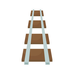 Part of the railway. Rails of the railway track. Road for the train.