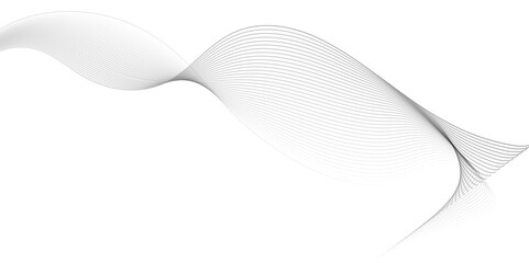 Abstract wave element for design. Digital frequency track equalizer. Stylized line art background. Vector illustration. Wave with lines created using blend tool. Curved wavy line, smooth stripe.