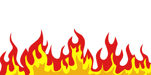 Fiery Flames Red and Yellow Fire Icon Worksheet