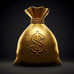 Golden Money Bag: Wealth, Finance, and Prosperity Symbol