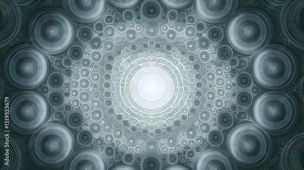 Aufkleber abstract circular pattern design with light center