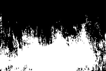 Dynamic abstract vector element. Energetic black paint-like strokes and splatters frame a central white space, perfect for titles and bold graphic designs.