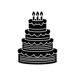 birthday cake with candles , birthday cake vector illustration ,  vector illustration of birthday cake