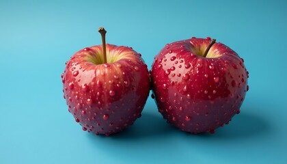 Red Apples with Water Droplets