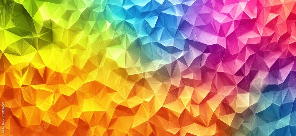 Poster colorful geometric abstract background with vibrant triangular patterns