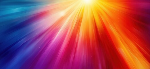 Fototapeta premium Vibrant abstract background with radiant light beams in warm and cool colors