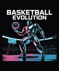 Basketball Robot Graphic Design