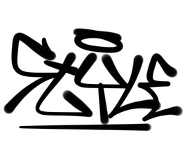 graffiti letters STYLE isolated textured in black