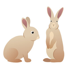 Cute bunny vector ready to jump into your design.