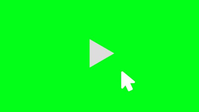 Pause button click animation with hand cursor on green screen. Perfect for app demo, UI/UX video, media control interface, and touchscreen interaction. Easy to key and edit.
