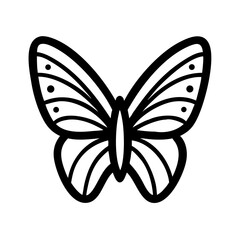 Elegant butterfly wings silhouette design, vector cutout