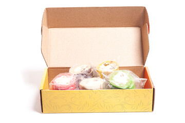 Pieces of tasty halva in a box