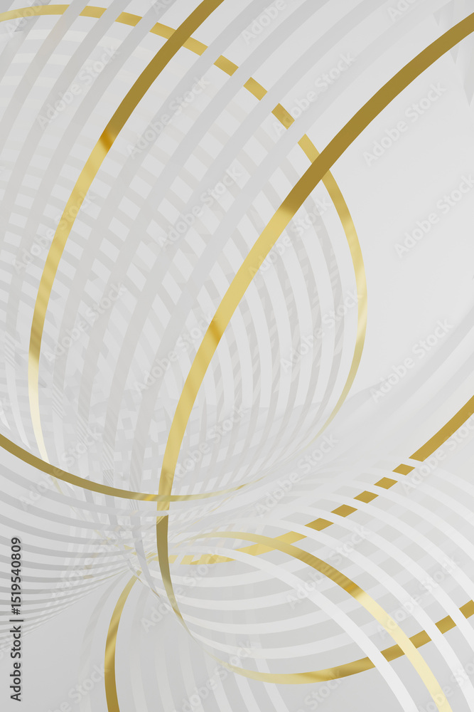 Poster elegant modern abstract background showcases golden circular patterns on white background with a 3d 