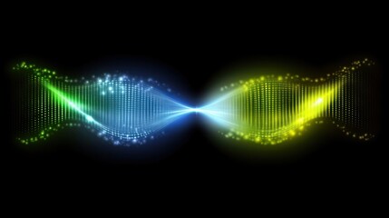 Abstract Colorful DNA Double Helix, Background, Illustration, Graphic Design, Visual Representation of Biology,  Science Education