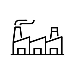 Industrial factory complex with smokestacks revealing production activity in a modern urban setting