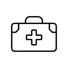 Obraz premium First aid kit in a minimalist design, essential for emergency preparedness in various settings and situations