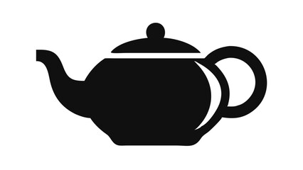 Teapot silhouette design featuring smooth curves and a classic spout captured against a plain background