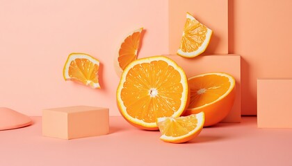 Orange Fruit Slices and Blocks
