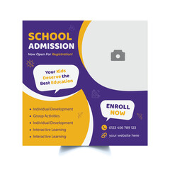 Back to School Social Media Post Template 