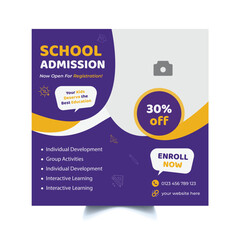 Back to School Social Media Post Template 
