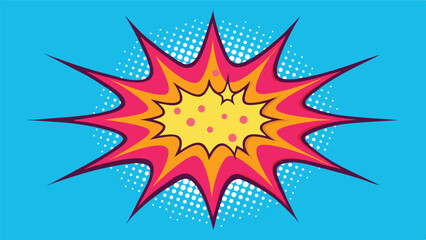 Pop Art Comic Style Splatter Design.