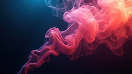 Neon smoke on a black background..