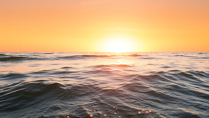 Fototapeta premium sunset on the beach, sea, sun, HD and 4K image